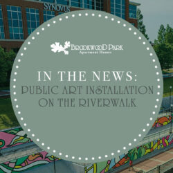 public art installation on the RiverWalk